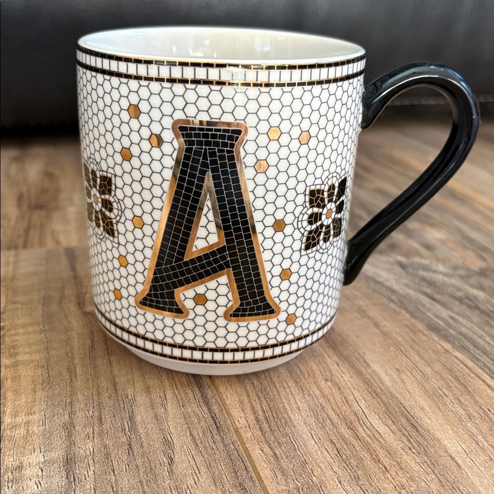 Anthropologie Bistro Margot A Monogram Mosaic Mug